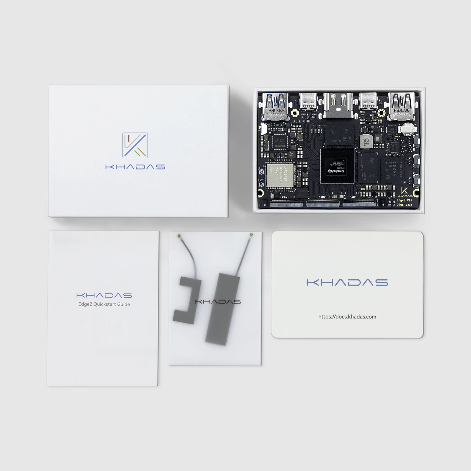 Khadas Edge2 RK3588S ̱  ǻ, 8 ھ 64 Ʈ CPU, ARM Mali-G610 MP4 GPU, 6 TOPS AI NPU, Wi-Fi 6, B