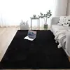 Shaggy Carpets For Living Room Bedroom Modern Black Solid Color Plush Floor Fluffy Mats Kids Room Faux Fur Area Rug Non-slip Mat 1