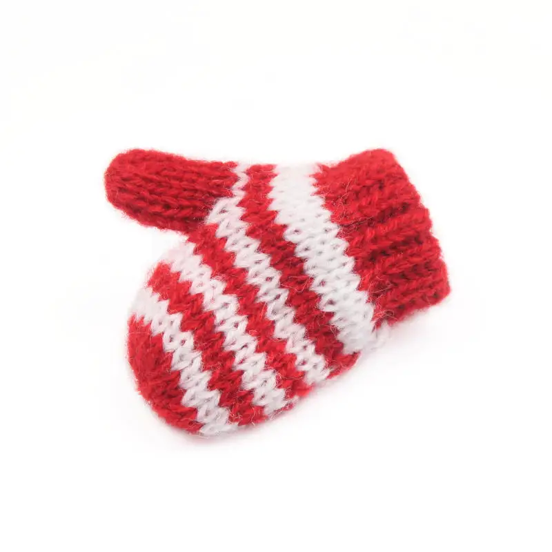 Jewelry Making Supplies DIY Knitting Kit Craft Supplies 5Pcs/Pack Cotton Knitting Mini Gloves For Hat Clothing Home Decorative Crafts DIY Handmade Make Earrings Pendant Gift Excipients