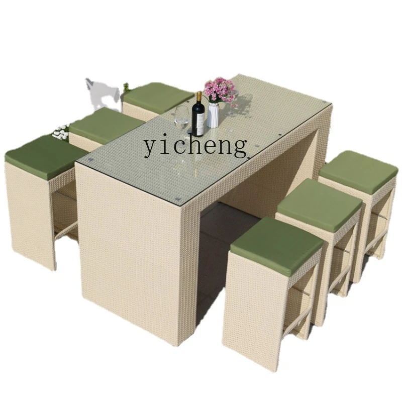 

ZK Outdoor Simplicity Modern Bar Table and Chair Outdoor Outdoor Hotel Dining Table