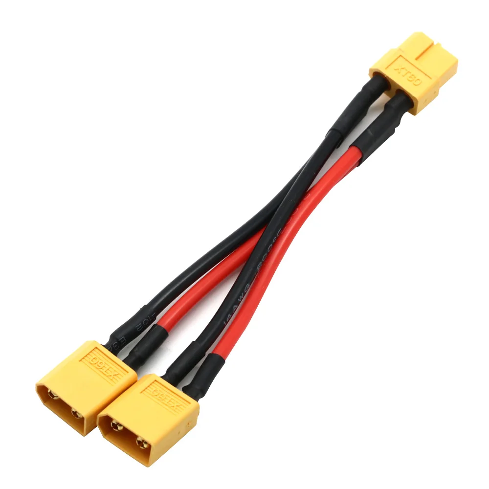Xt60 1 bis 2 1 bis 3 paralleler Batteriest ecker Stecker/Buchse Kabel Dual Extension y Splitter Silikon draht 14awg für RC Batterie Esc – Detail 6