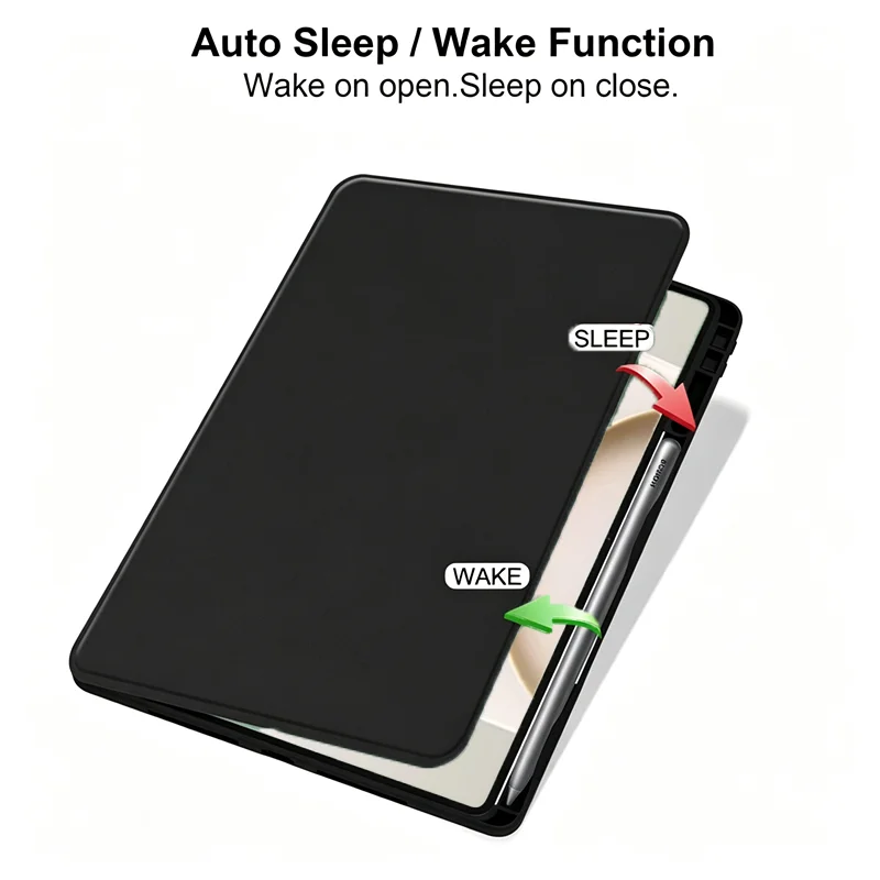 Enhanced Tablet Case with Pen Holder and 360° Rotating Acrylic Stand