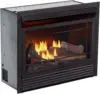 Ventless 26,000 BTU Heats 1,350 Square Feet Dual Fuel No-Clearance Gas Fireplace Insert with Remote Control Black 1