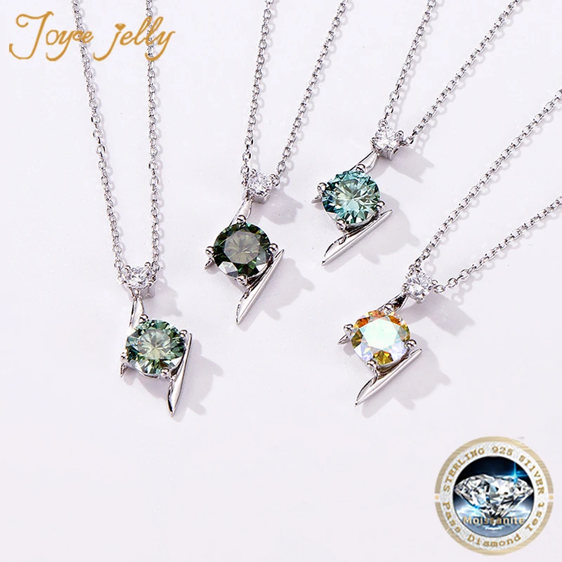 Magnolia Love Moire Flowers Necklace - S925 Sterling Silver Circle Pendant Chain, Gift Box Included