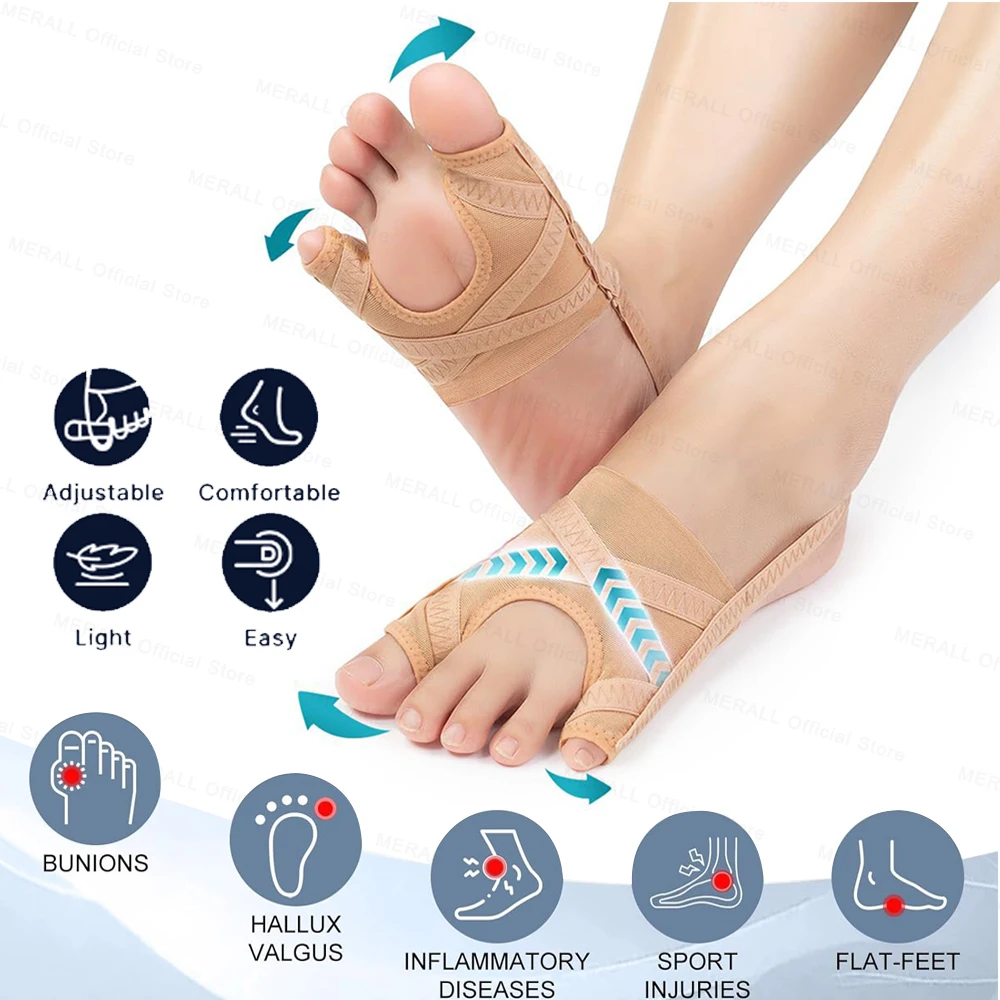Adjustable Hallux Valgus Bunion Corrector Orthotics Big Toe Separator Thumb Correction Pedicure Foot Finger Straightener Sock toe separators,toe corrector,manicure pedicure tools