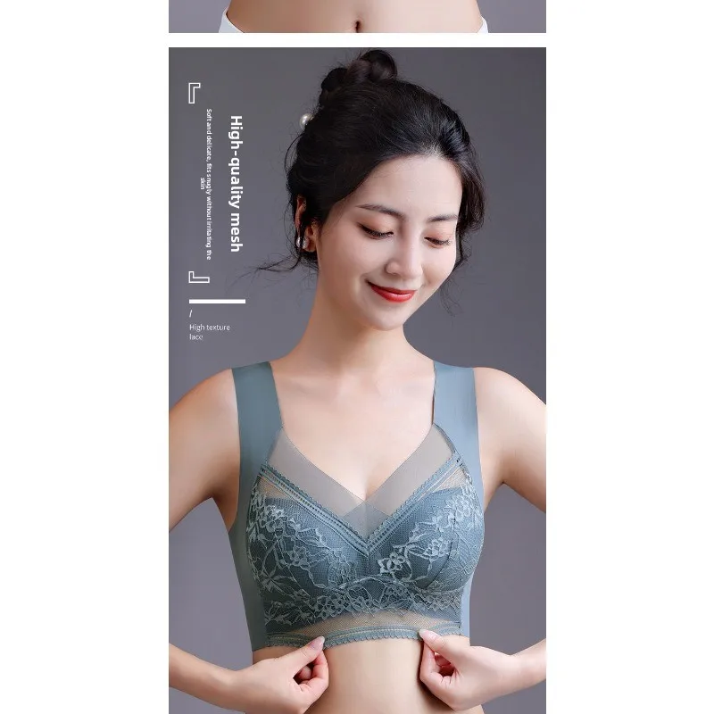 Seamless Lace Bra - Large Size Underwear | Breathable Thin Bra With Beautiful Back