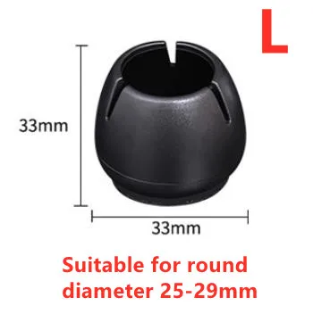 Silicone Chair Leg Floor Protectors with Felt Bottom Pads – 16 Pack, Black