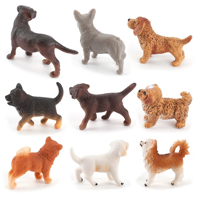 Chihuahua Mini Animal Resin Model Action Figure Decoration Simulation  Chihuahua Dog Pet Figurines Toys Christmas Kids Gift Doll