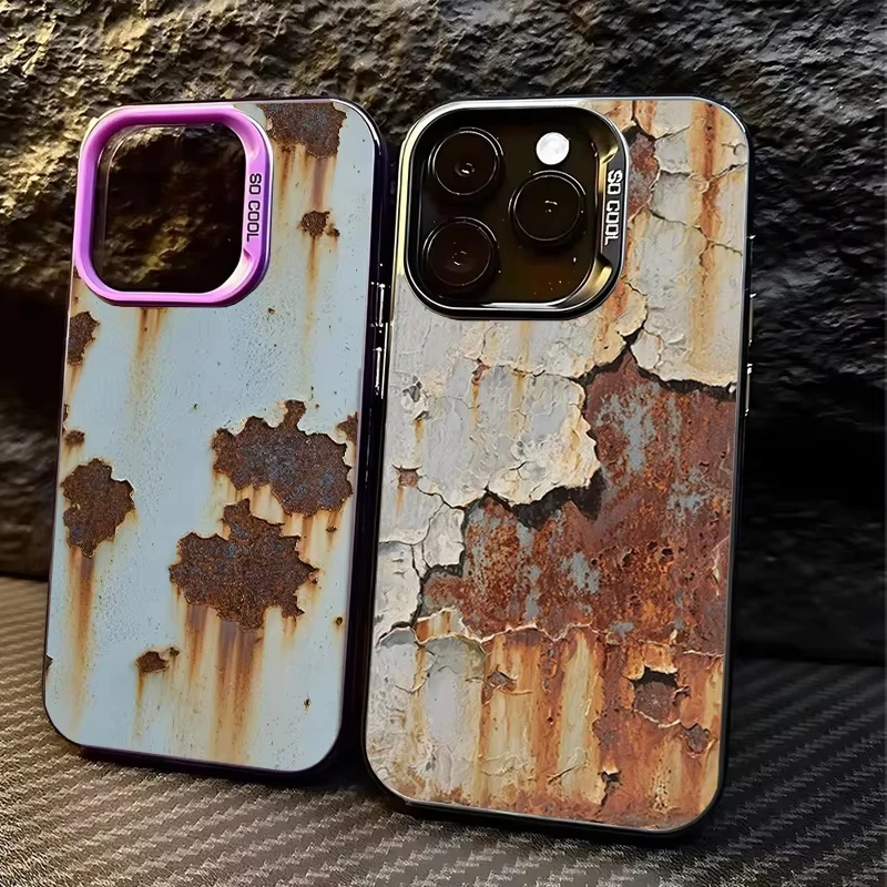 Vintage-Style Frosted Acrylic Phone Case