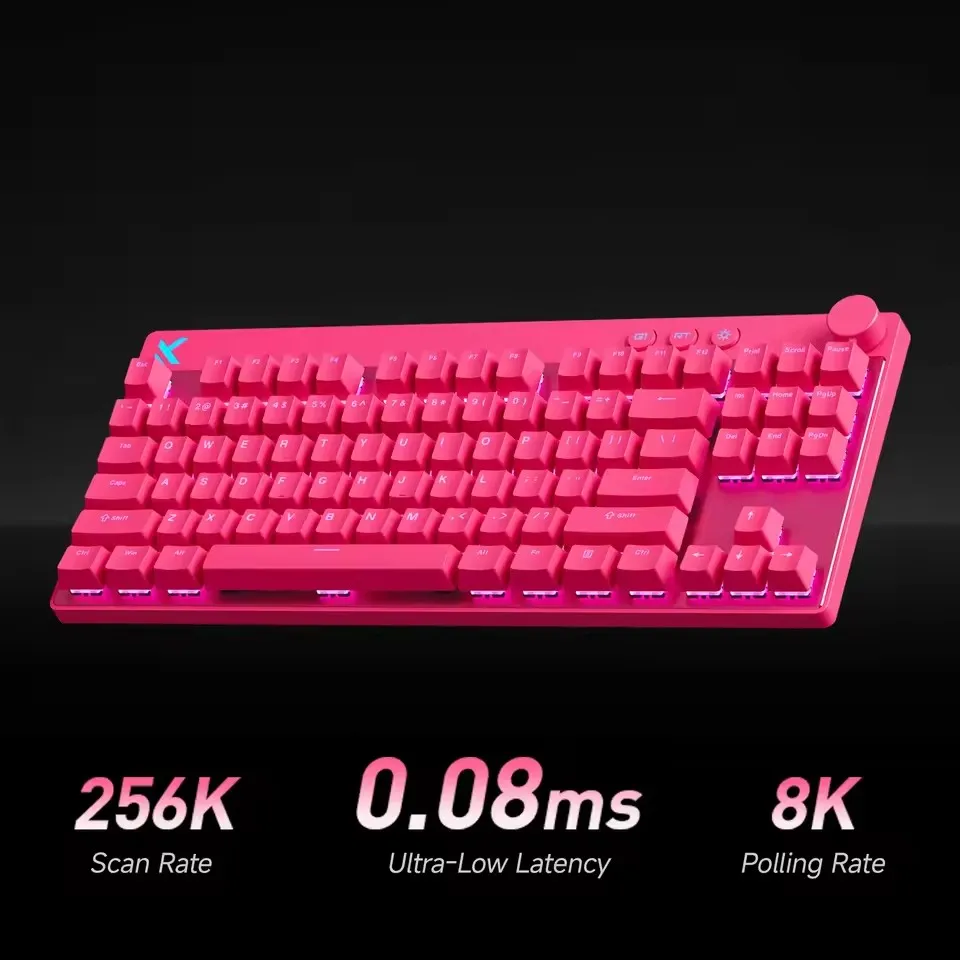 MCHOSE MIX87 Magnetic Swtich Gaming Keyboard Wired RGB 8K+256K 0.08ms Low Latency 0.001mm RT E-Sports Keyboard Gamer Accessories