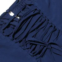 Suninheart Women's Summer Floral Print Dresses Sweet Elegant Midi Holiday Dress Casual Slit Blue Lace Up Dresses 2023 - Image 6