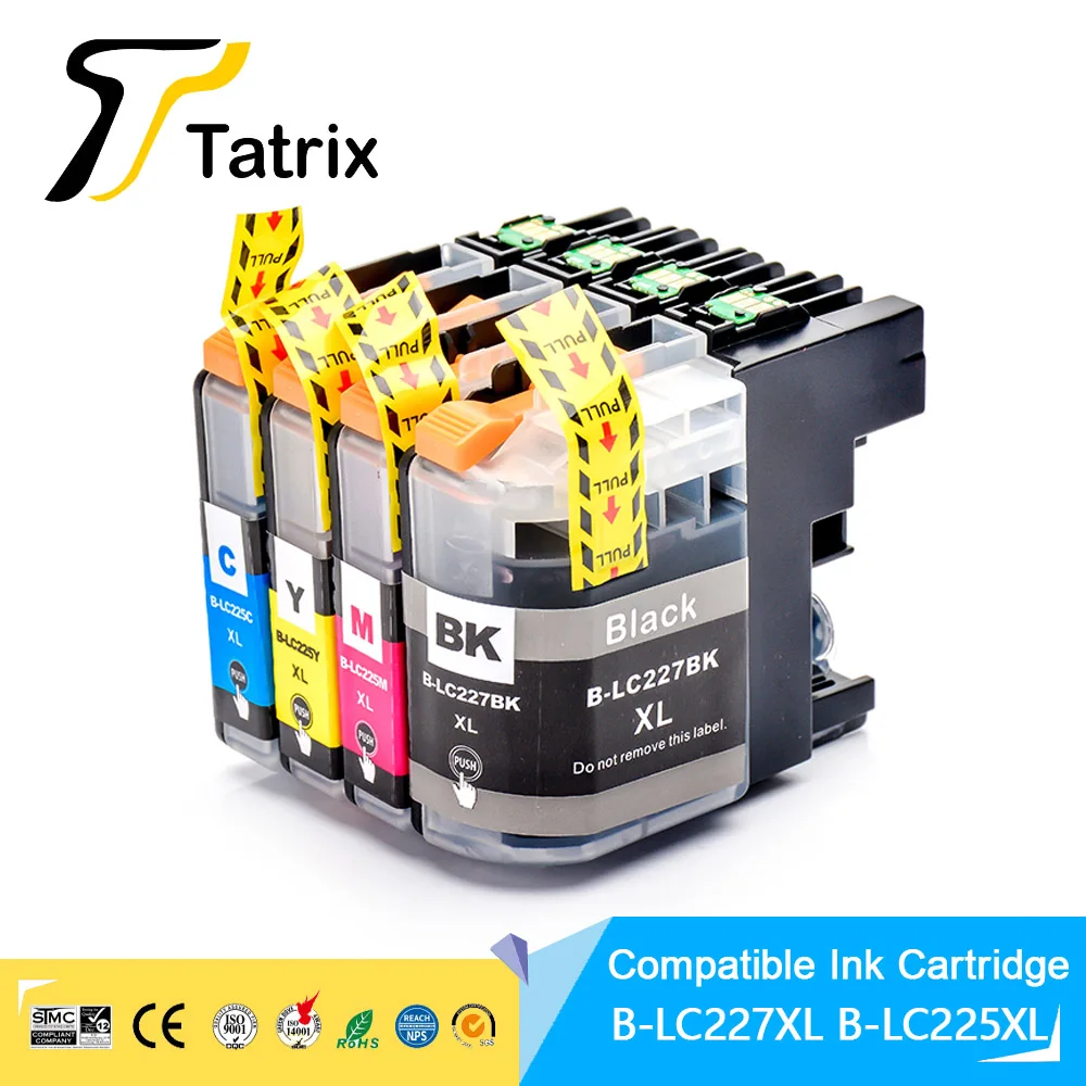 Cartuccia D'Inchiostro Completa Tatrix Lc227 Lc225 Lc227Xl Lc225Xl Compatibile Per Brother Dcp-J4120Dw/J4420Dw/J4620Dw/J4625Dw/J5620Dw/J5625Dw