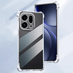 Shockproof Protective Phone Case with Reinforced Corners for OPPO find x6 (Transparent)