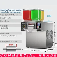 Machine à glace pilée numérique 1200W, 4 saveurs, pour glace au lait, équipement commercial de fabrication de blocs de glace pilée 3
