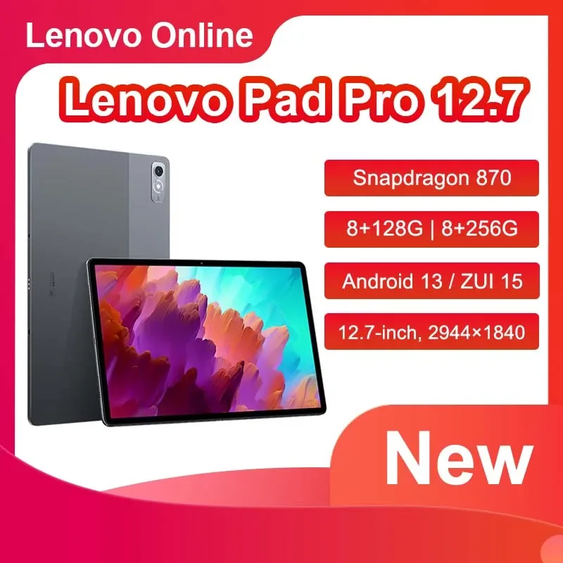 Nuovo Lenovo Xiaoxin Pad Pro 12.7 2023 Snapdragon 870 Schermo Lcd 144Hz 8Gb 128Gb/256Gb 10200Mah Android 13 Tablet Rom Originale