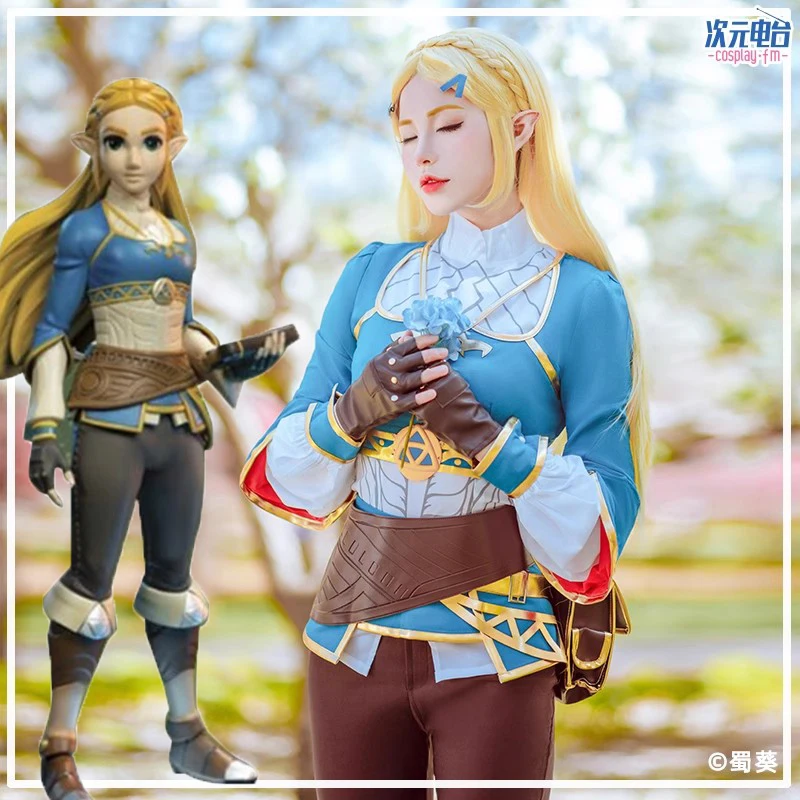 Princess Cosplay Game Breath Of The Wild/Tears Of The Kingdom Cosplay Mantello Link Cosplay Costume Di Halloween Prop Parrucca Scarpa
