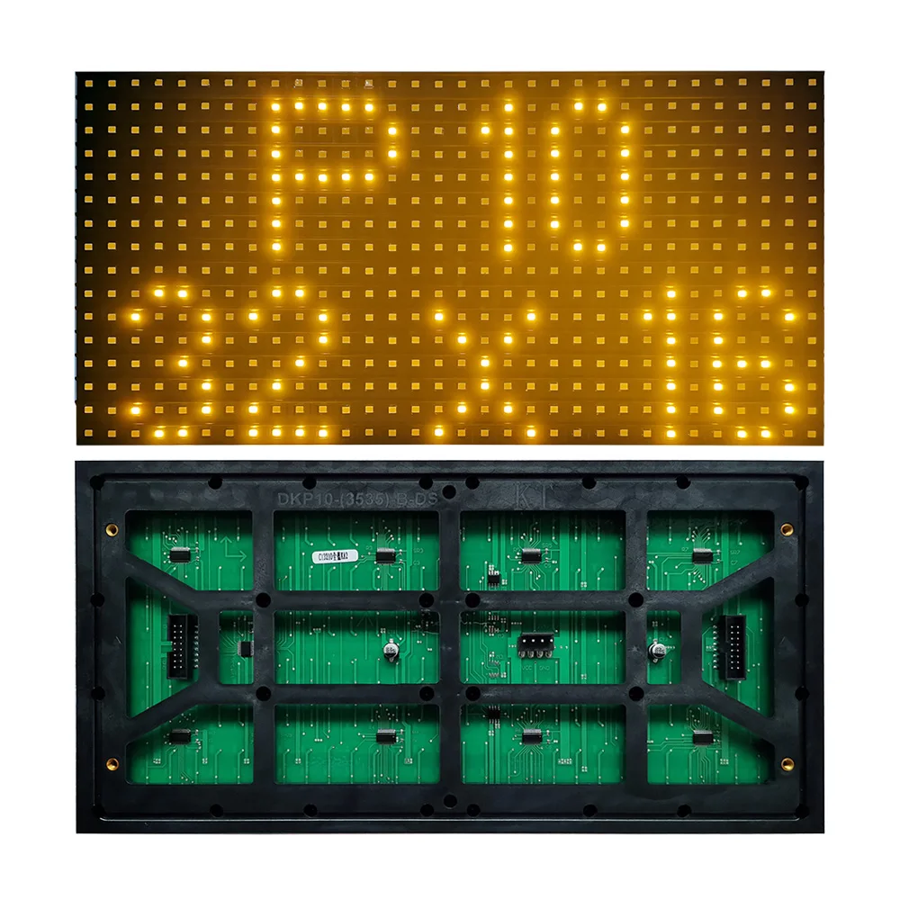 Smd P10 Pannelli Led A Singolo Colore Giallo Modulo Led, Matrice Led 32X16, Modulo Display A Led Per Interni, Insegna Pubblicitaria A Led 320Mm * 160M