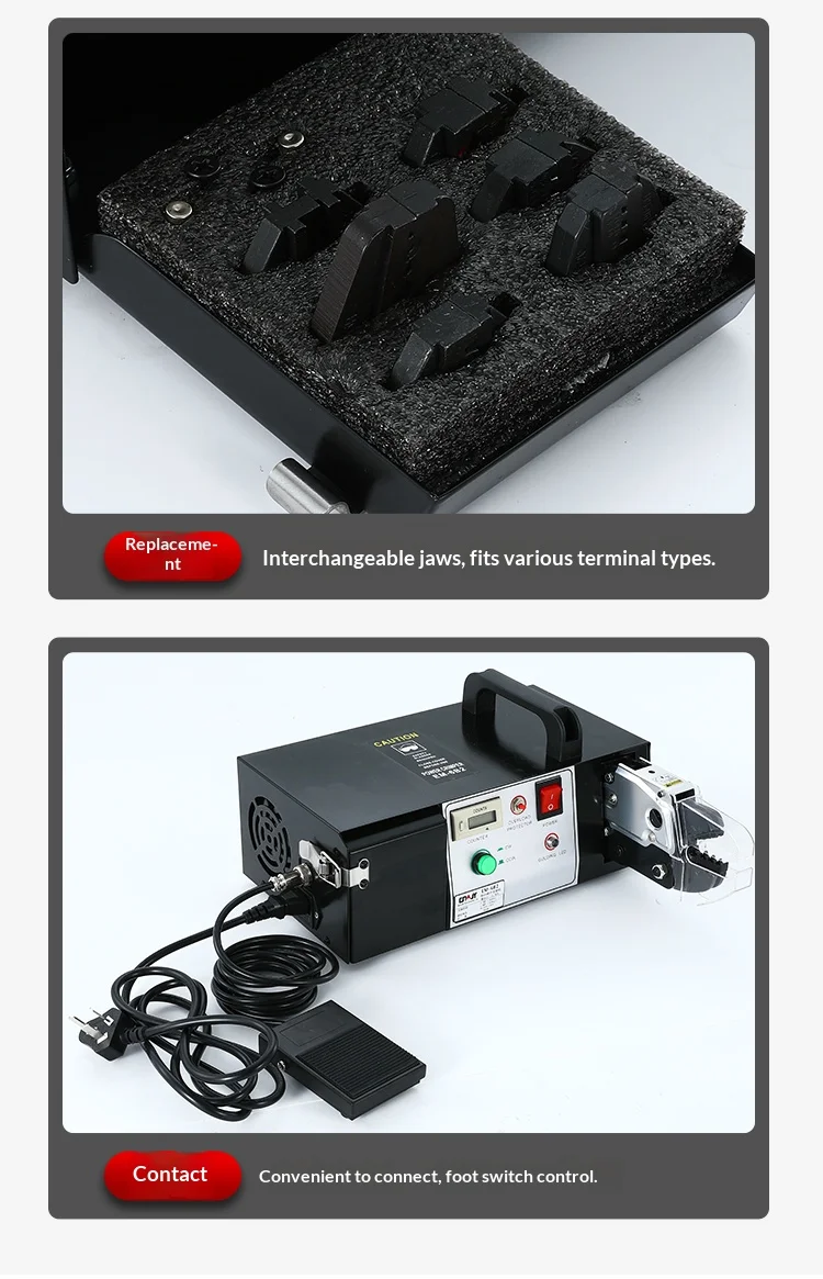 EM-6B2 12.7KN Electric Terminal Crimper 0.25-10mm² 1.5s/1.8s AC200-230V for Indu