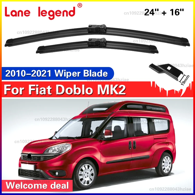 Coppia Spazzole Tergicristallo Compatibili Con Fiat Doblò 2000-2010