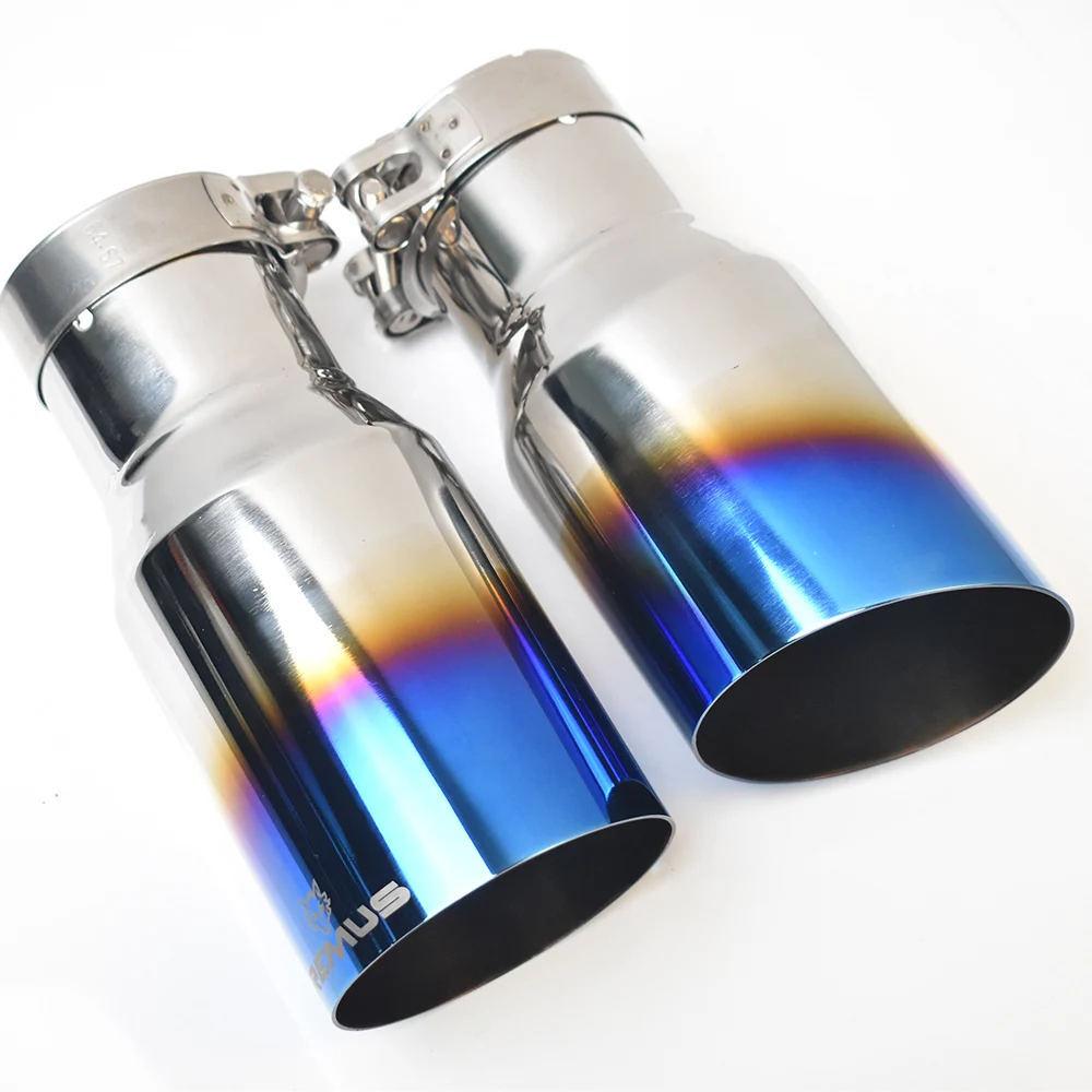 Stainless Steel Universal Exhaust System End pipe Car Exhaust Pipe Straight Muffler Tip 1 PC