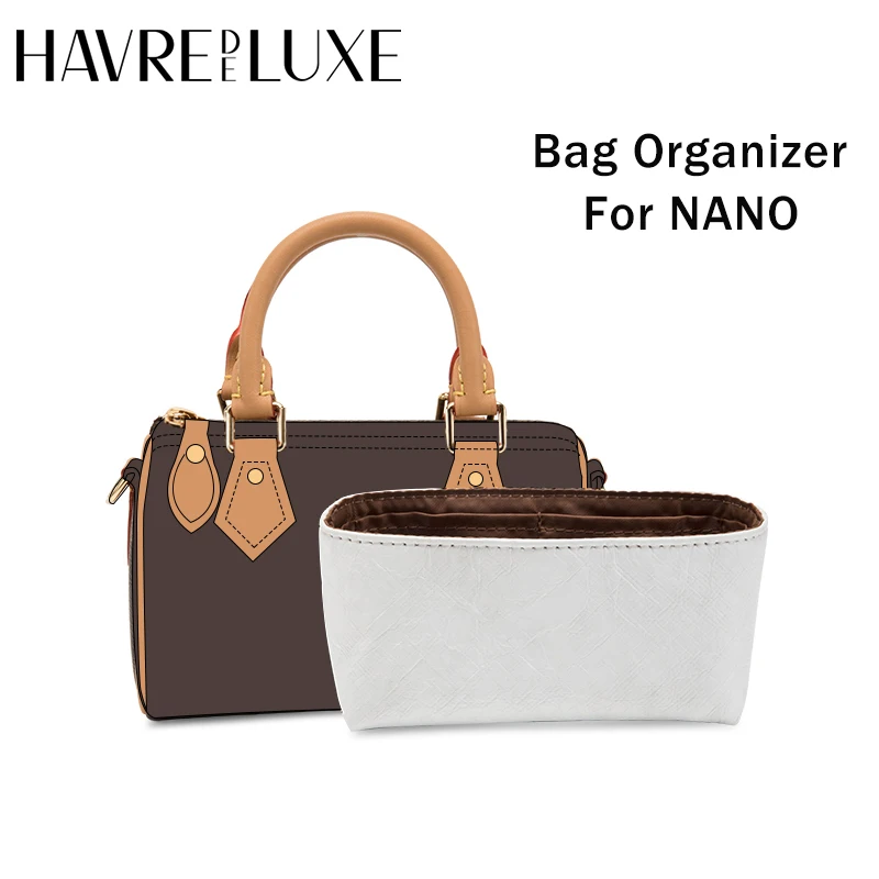 

HAVREDELUXE Bag Organizer For Lv New Nano Speedy Bag Ultra-light Liner Bag Storage Bag Middle Bag Compartment