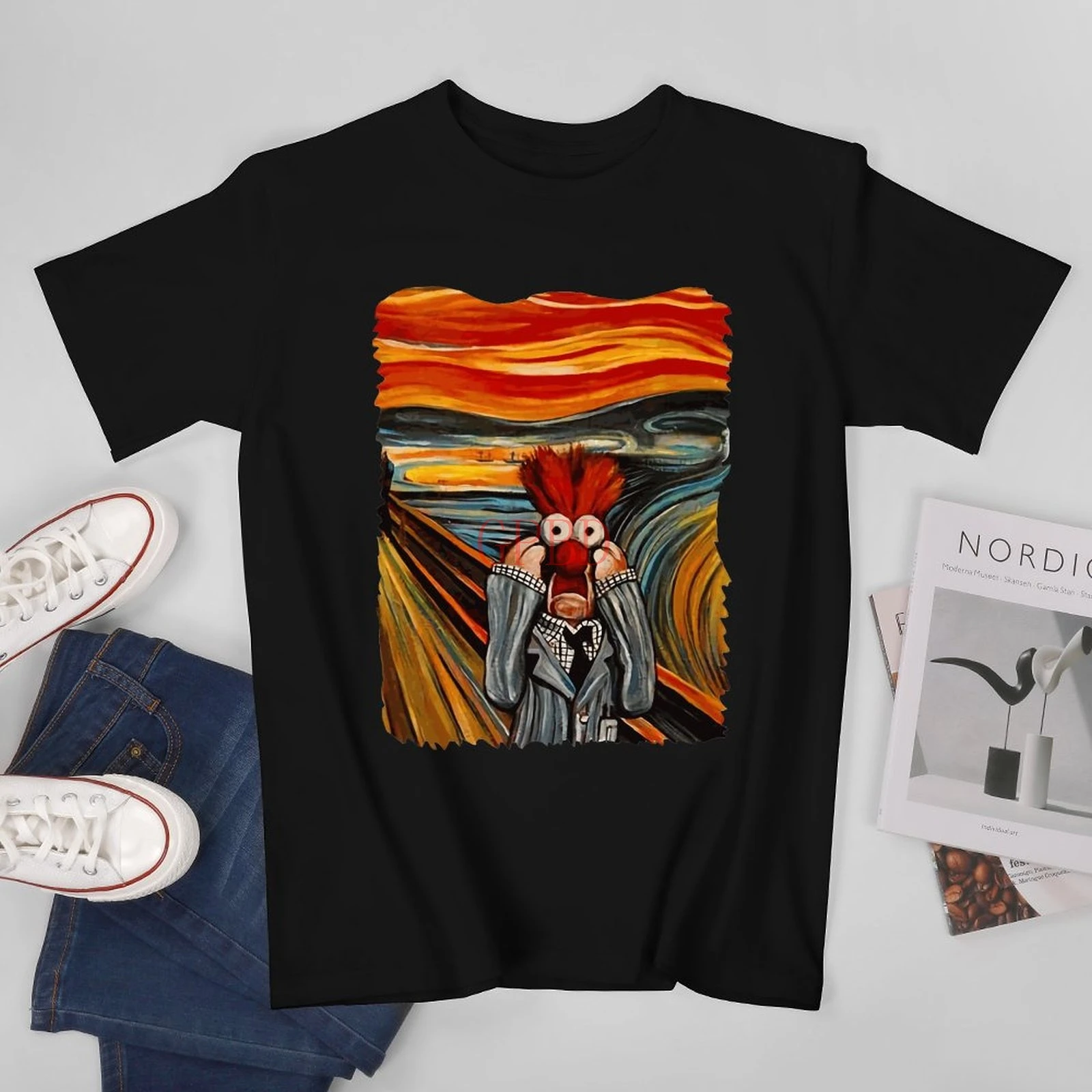 The Scream The Muppet Show Becher Meep T-Shirt Per Adulti Retrò