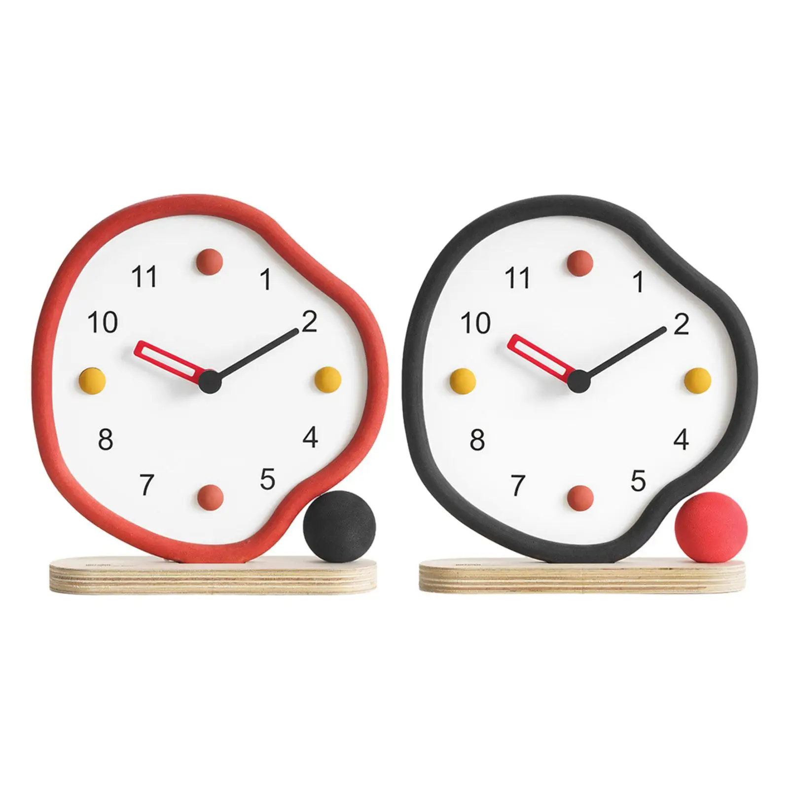 

Decorative Table Clock Irregular Modern for Living Room Bedside Bedroom