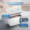 16 Cu.Ft. Chest Freezer 2 Removable Baskets Freezer Top Door 7 Temperature Control from -13℉-14℉ Energy Saving Home 4