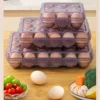 1PC Portable 6/15/24 Grid Egg Storage Box With Lid for Outdoor Picnic, Camping Egg Protector Kitchen Refrigerator Egg Tray Tools 4