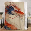 Chinese Dragon Knitted Plaid Fluffy Soft Blankets Sofa Decoration Summer Blanket King Size Interior for Home Microfiber Bedding 2