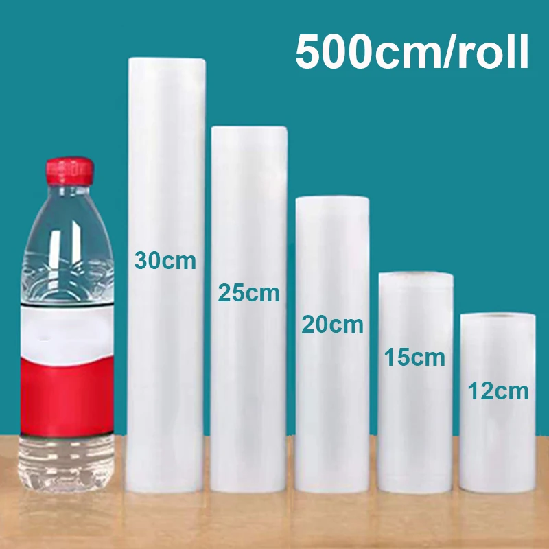 Vacuum Packaging Bags Roll Food Vacuum Bags Vacuum Sealer Bags for Food Vacuum Storage Bags 500cm/Rolls Vacuum Packed Bags Rolls 6