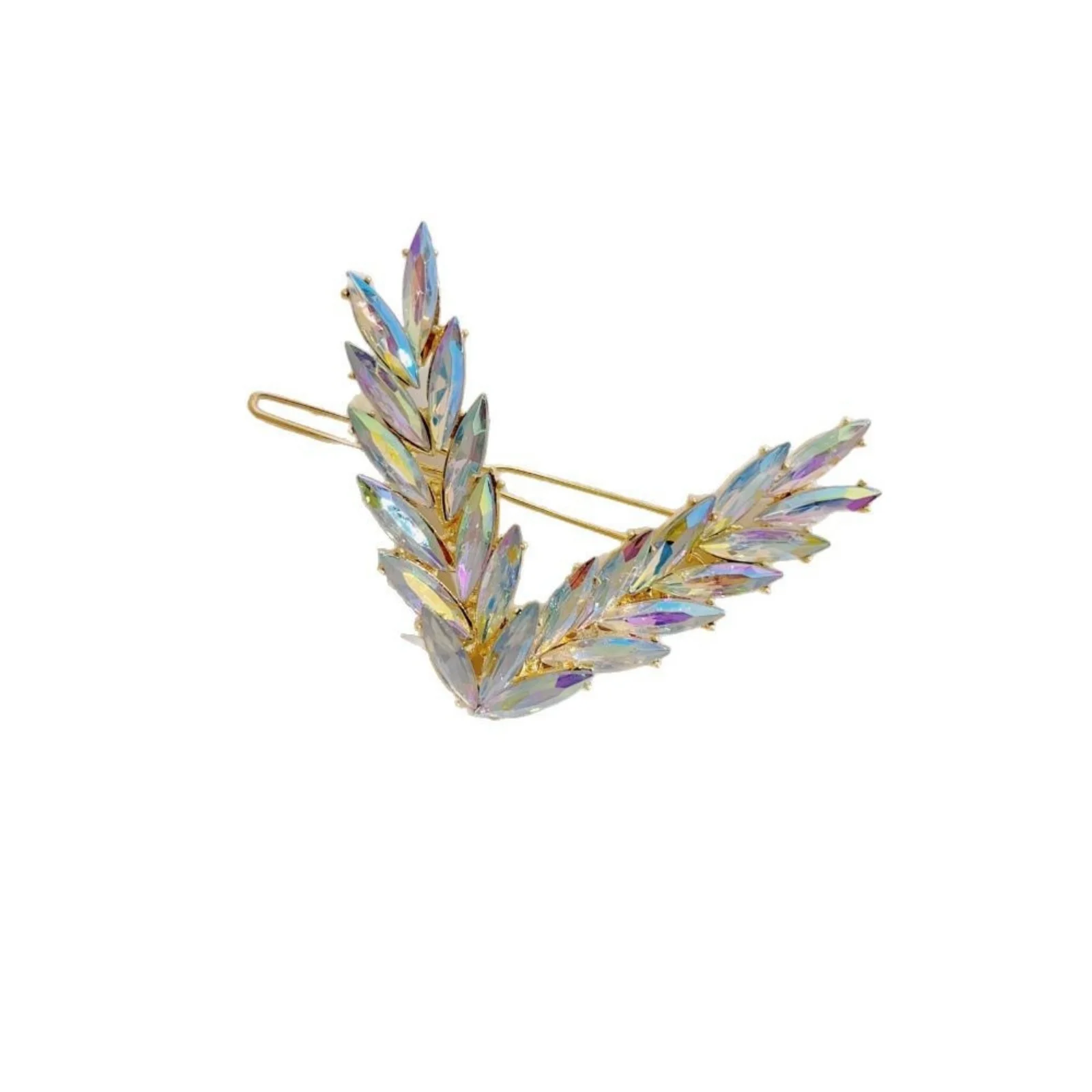 Luxury Shining Crystal Hair Clip For Women Korean V Shape Buckle Hairpins Girls Hair Accessories Headwear Fashion Ornaments Gift