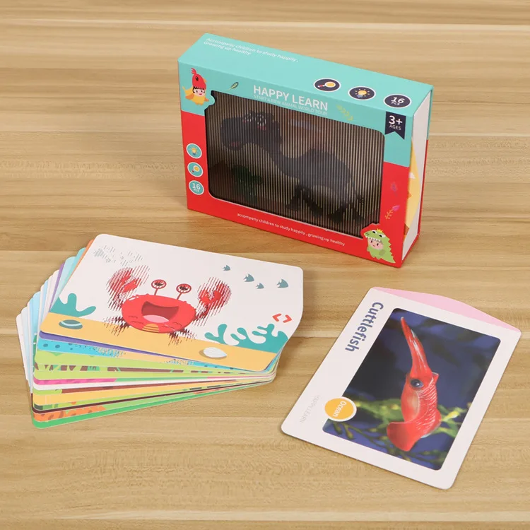 

Kids 3D Cartoon Animal Magic Box Puzzle Fun Early Education Cognitive Animal Card Toys Creative Lenticular Visual Picture Book