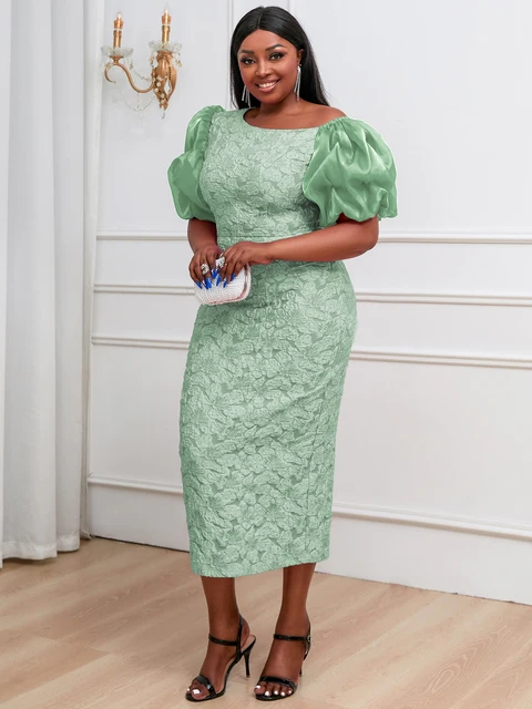Teniola Cold Shoulder Short Puff Sleeve Dress - Image 3