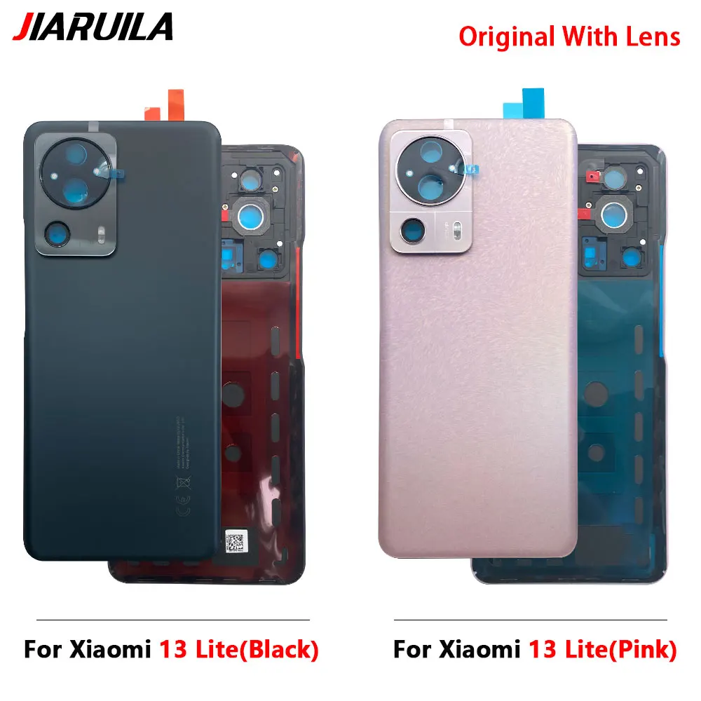 

Original New For Xiaomi 13 lite Battery Cover Back Glass Panel 2210129SG Rear Housing Case With Glass Lens For Mi 13 lite