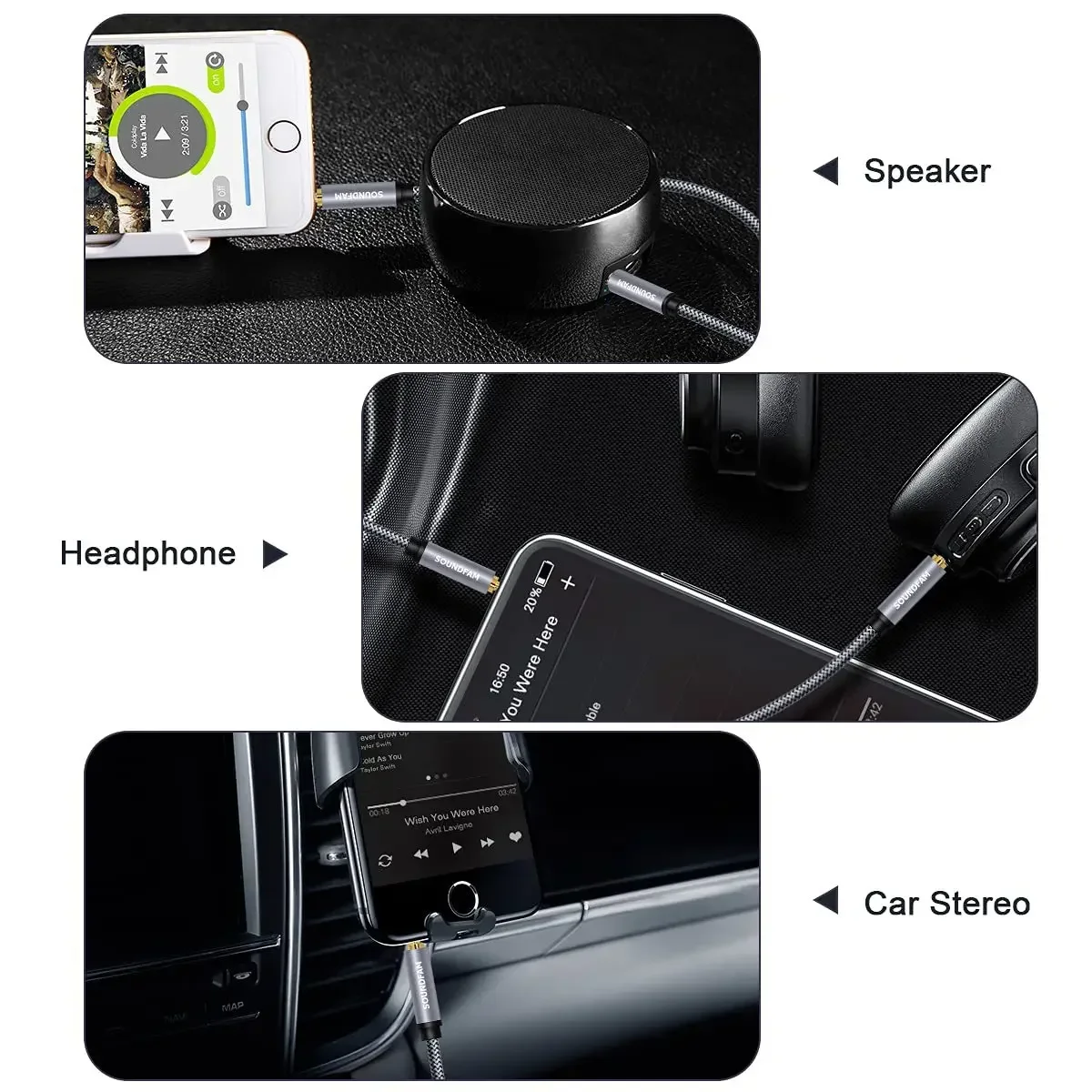 Premium 3.5mm Male-to-Male Stereo Audio Cable
