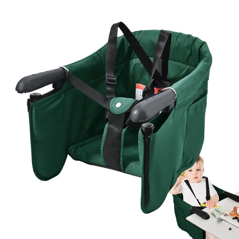 Baby Dining Chair Baby Booster Seat With Safety Straps Table High Chair Clip On Folding Feeding Seat For Dining Table