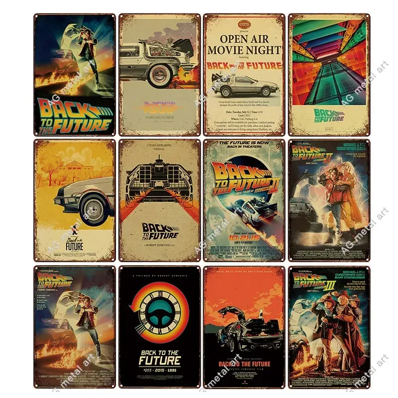 

Classic Fiction Movie Poster Vintage Metal Tin Sign Bar Garage Home Decor Shabby Rust Decorative Wall Plates Plaques Video Signs