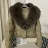 Down Jacket Women Short Puffer Jacket Thick New Big Natural Real Fox Fur Coat  Autumn Winter Female White Duck Down Coat Feather 4