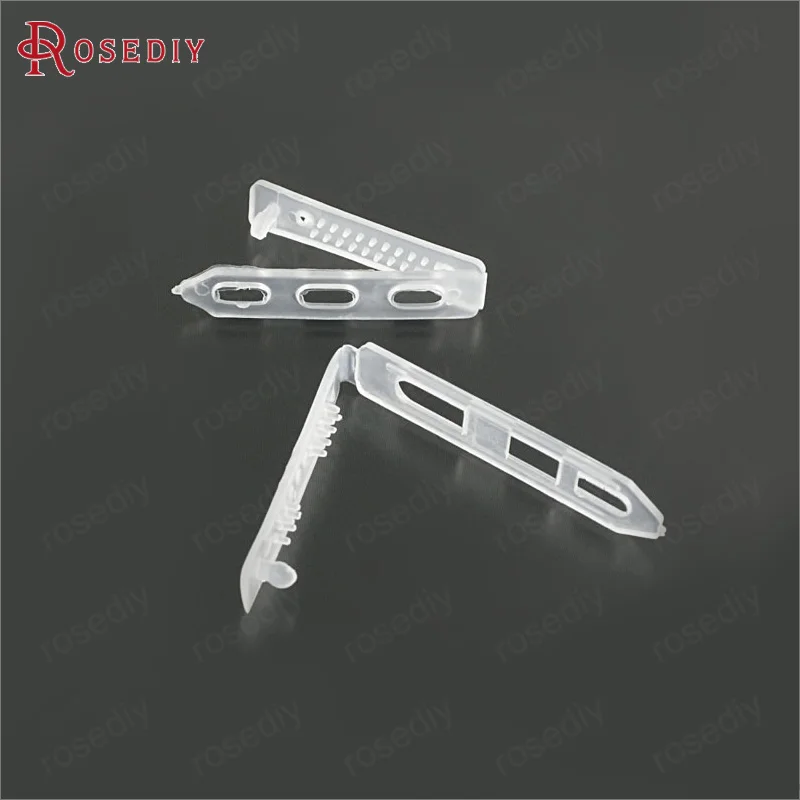 100PCS White Color Plastic Rectangle Shape Clips Hair Clips Diy Jewelry ...