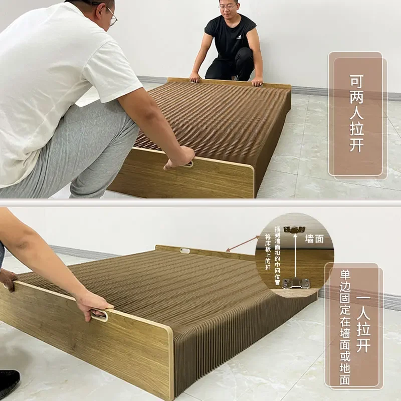 Double Space Saving Bed Living Room Modern Adults Floor Multifunctional Bed Frame Nordic Cheap Day Camas Furnitures For Bedroom
