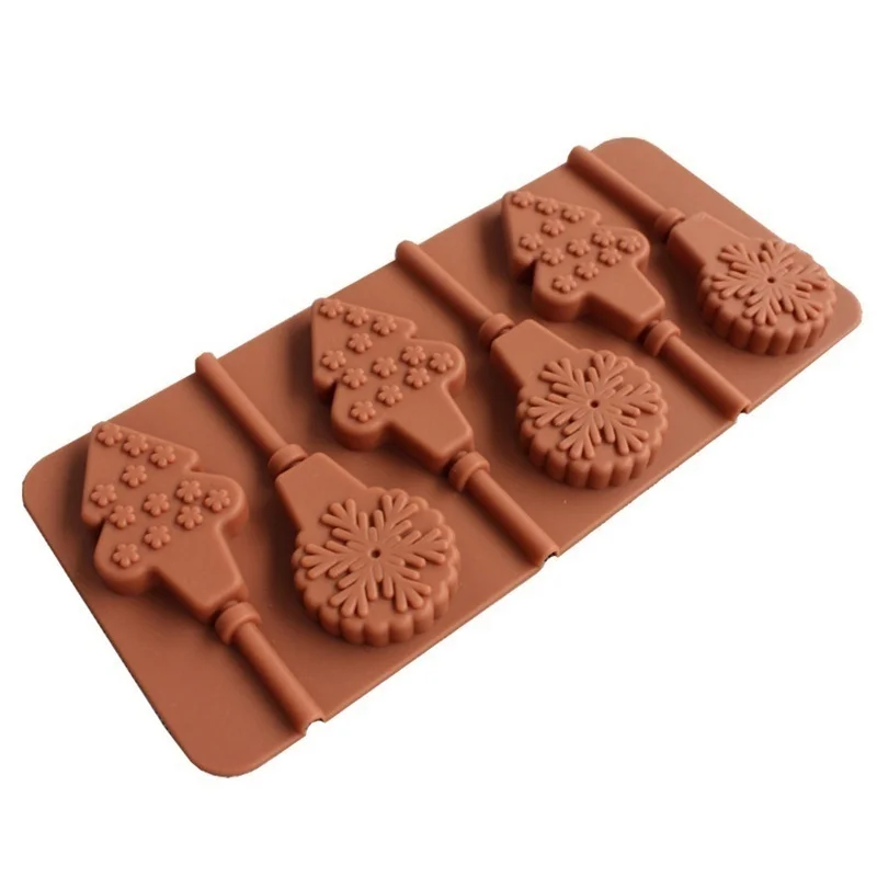 Wholesale DIY Snowflake Lollipop Making Silicone Molds 