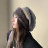 Autumn and winter fashion women's ear protection pile cap, cold cap, windproof and warm sleeve, knitted plush winter cap HatH275 3