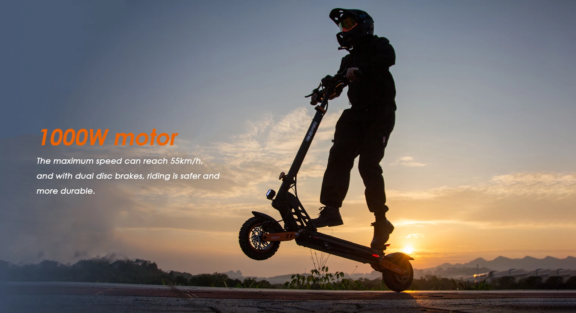 Kukirin G2 Max Scooter elettrico per tutti i terreni per adulti Motore 1200W Batteria 48V 20Ah Velocità massima 55 km/h 70 km Lungo raggio 10" - immagine 3