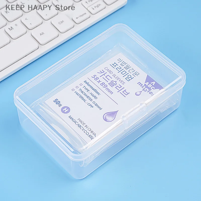 

Empty Transparent Clear Kpop Card Storage Box Case Diy Korean idol Photo Card Sleeve Protector For Popcorn Game Card Holder