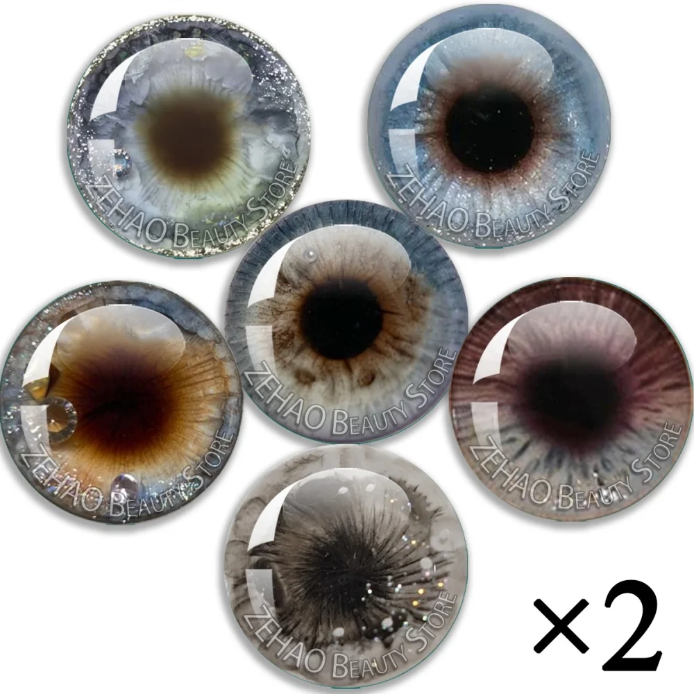 메테오라이트 아이즈 12개/세트 10MM-40MM 유리 인형 눈칩 DIY 공예 눈알 브라이스 인형용 드롭 글루 아이 퓨필 소녀 장난감 눈 선물