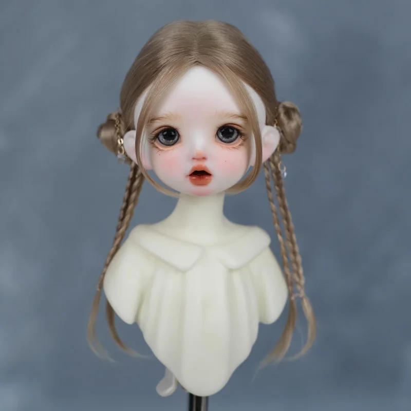30cm Doll Wig Bangs Ponytail Curly Soft Mohair Wig Suitable for1/6BJD Doll Wig Toy Accessories 6-7 Inches Hair 4