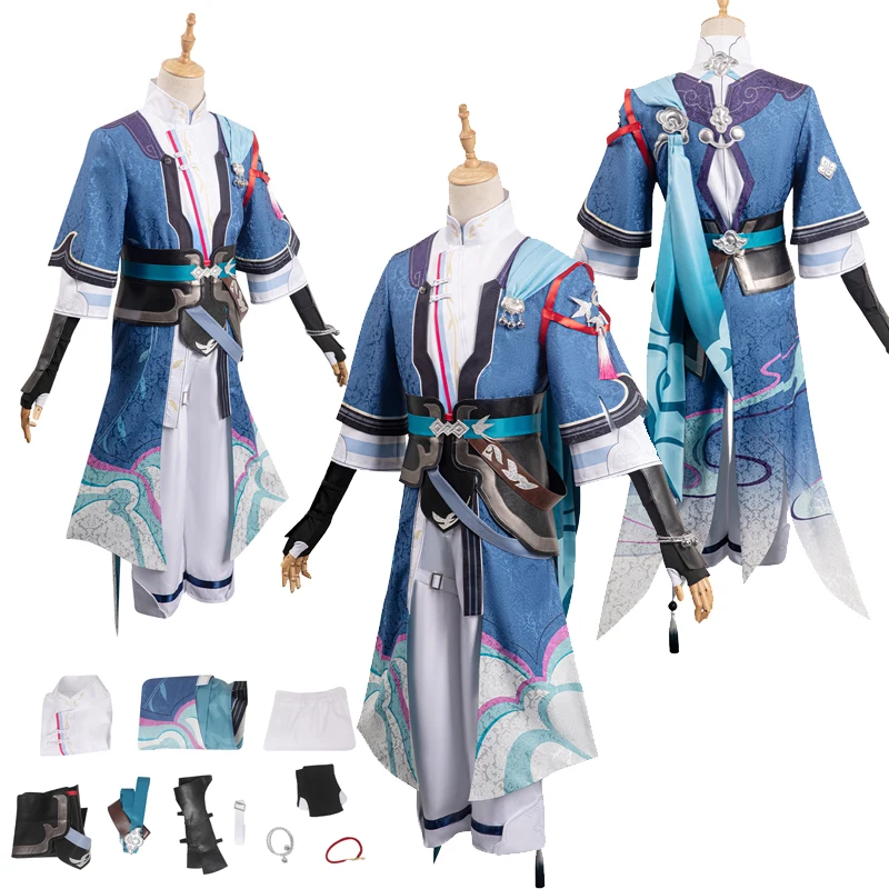 

Game Honkai Yanqing Cosplay Anime Costume Outfits Men Role Play Outfits Male Full Set Halloween Carnival Party Disguise Clothes