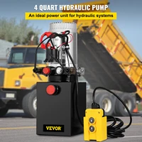 VEVOR Hydraulic Pump Double Acting Hydraulic Power Unit 4L Steel Tank Hydraulic Pump Power Unit 12V for Dump Trailer Car Lifting 2