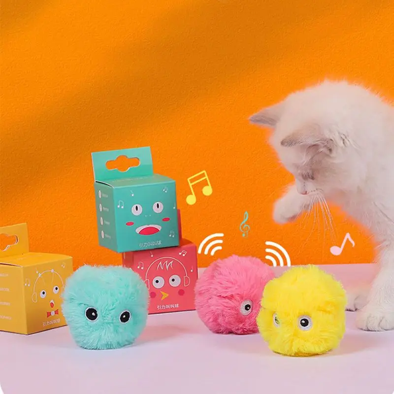 Cat Toys Cat Toys Smart Interactive Ball Catnip Cat Training Toy Pet Playing Ball for Cats Kitten Kitty Pet Squeaky Toy Supplies Products